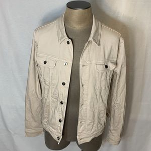 Vince Beige Trucker Denim Jacket Size M/L